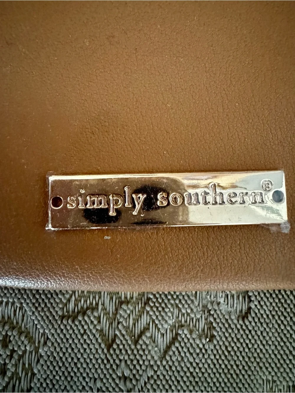 NWOT Simply Southern Brown Zip Keychain Card Holder